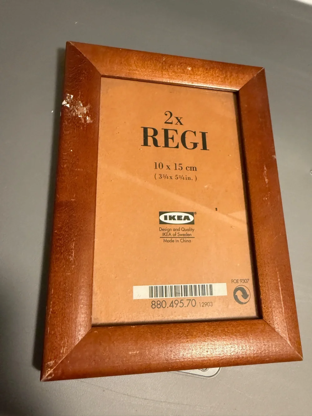 Vintage IKEA REGI Brown Wooden Picture Frame